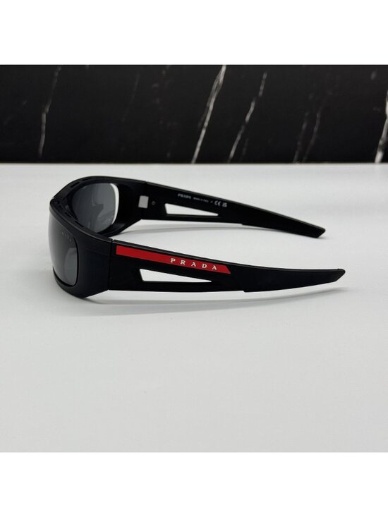 Prada Linea Rossa PS02YS 1BO06F Unisex Black Gray Sport Sunglasses Authentic NEW main image 5